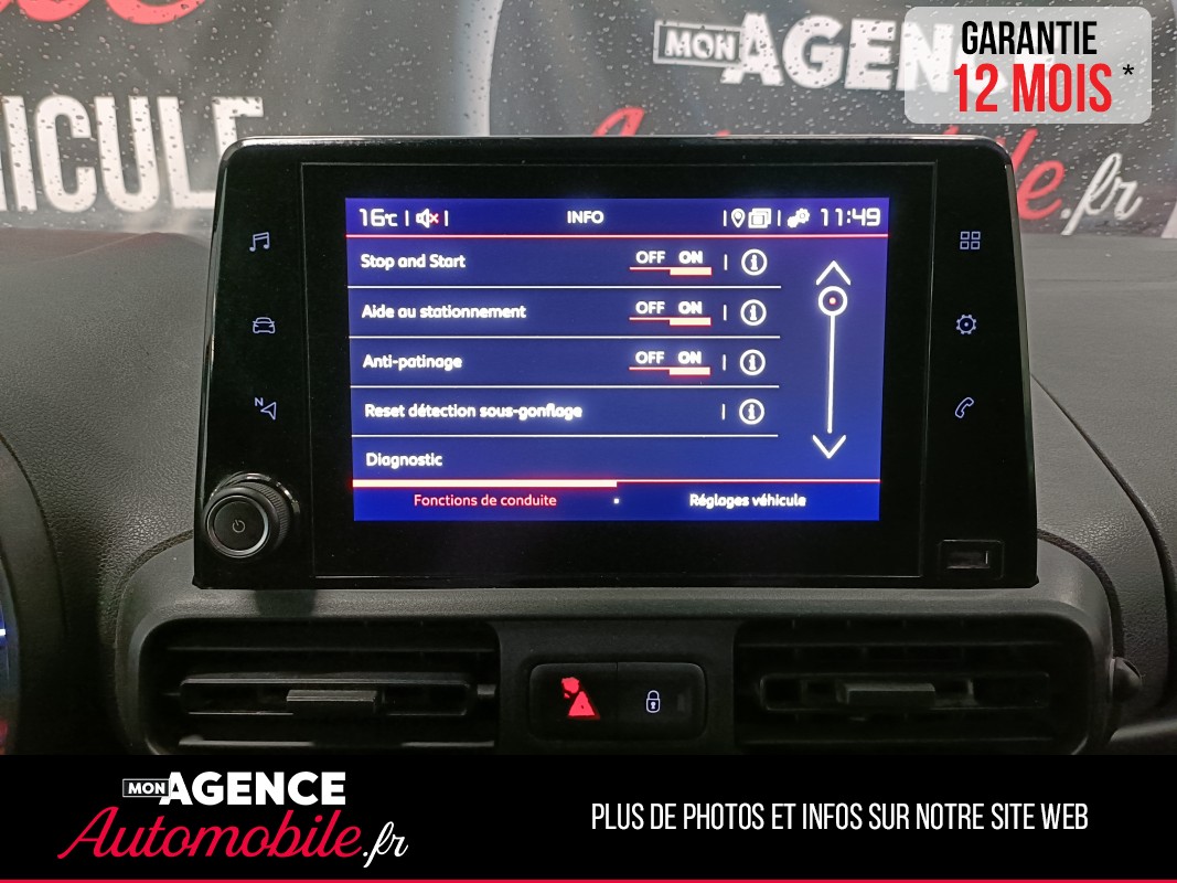 Citroën BERLINGO XL 100CV TVA DEDUCTIBLE PREMIERE MAIN