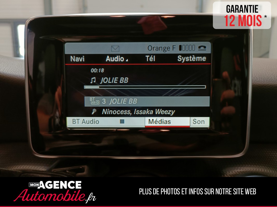 Mercedes CLASSE A 180 122 CV INTUITION + TOIT OUVRANT