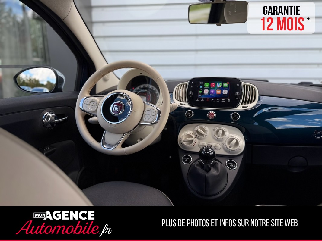 Fiat 500 1.0 HYBRID 70ch BSG S&S LOUNGE *PREMIERE MAIN* / GARANTIE 12 MOIS