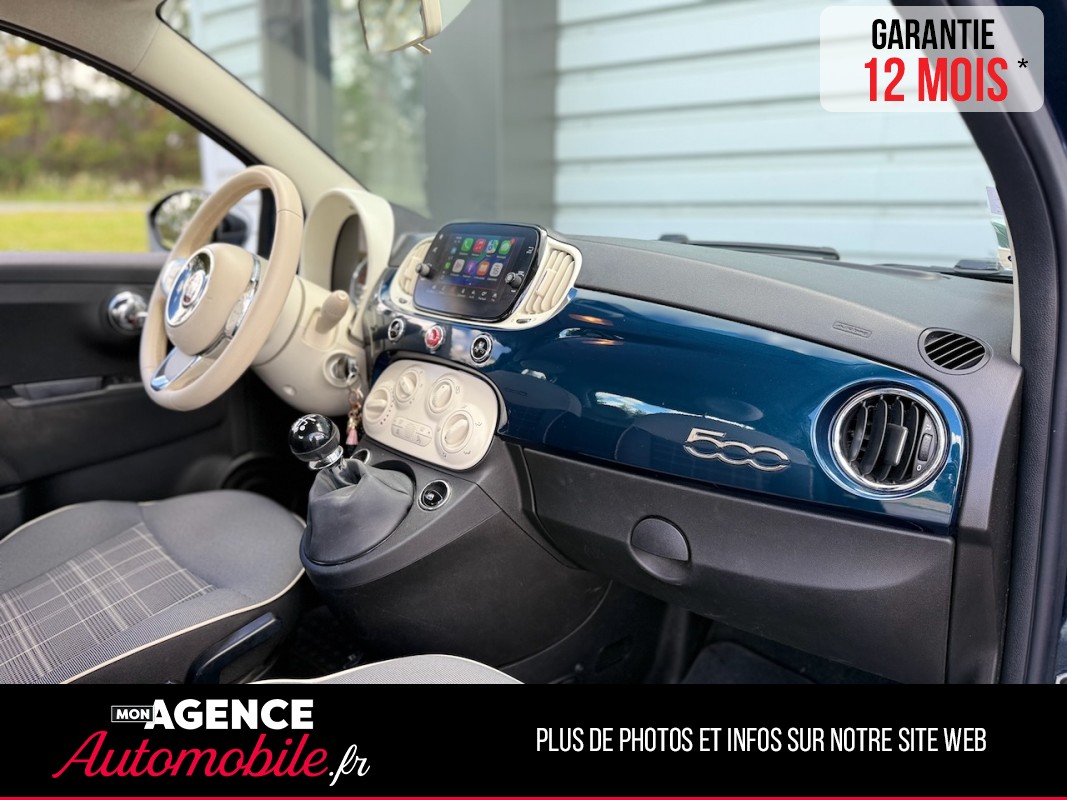 Fiat 500 1.0 HYBRID 70ch BSG S&S LOUNGE *PREMIERE MAIN* / GARANTIE 12 MOIS