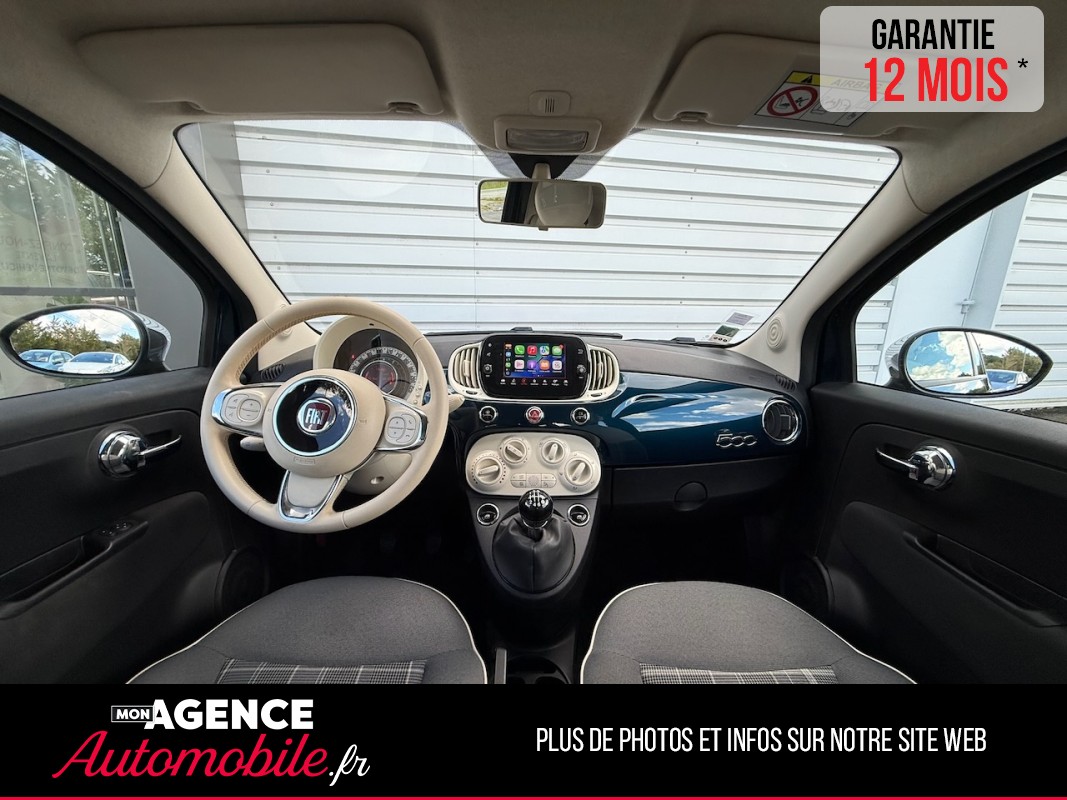 Fiat 500 1.0 HYBRID 70ch BSG S&S LOUNGE *PREMIERE MAIN* / GARANTIE 12 MOIS