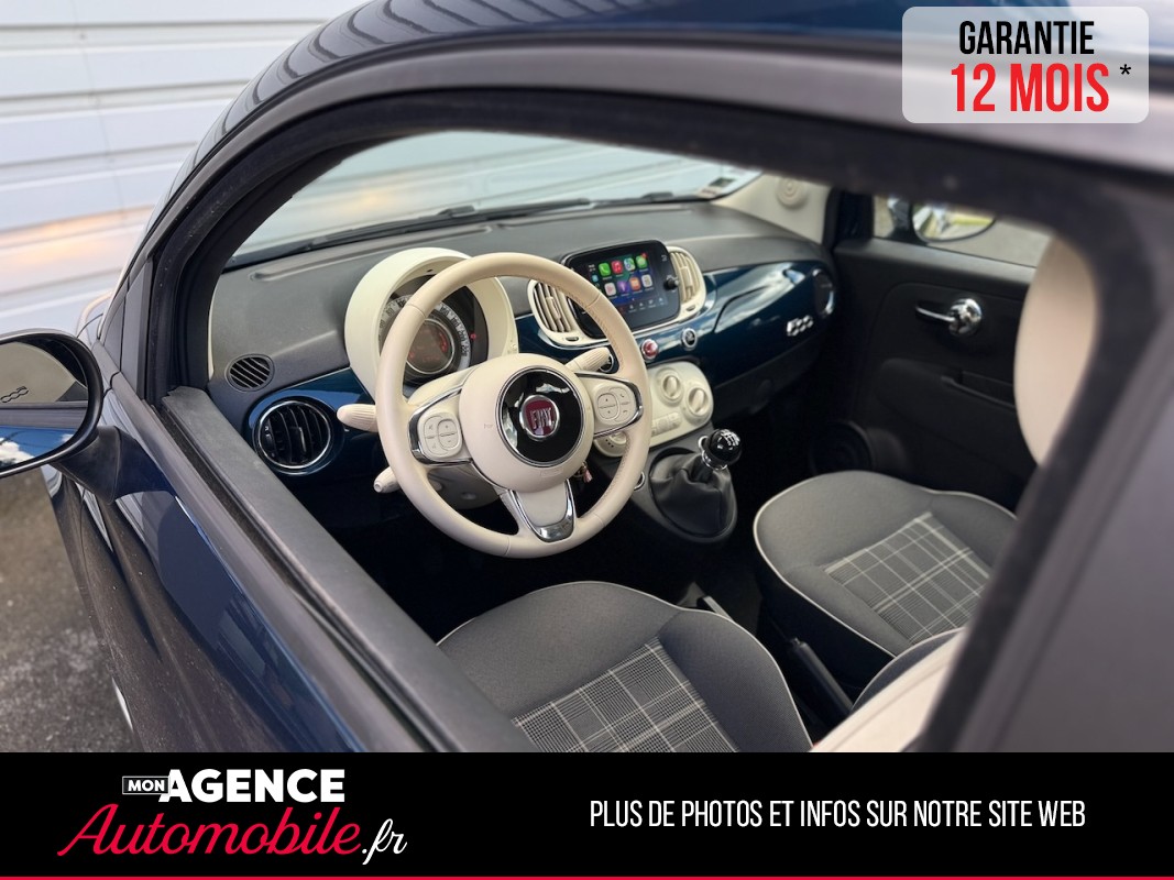Fiat 500 1.0 HYBRID 70ch BSG S&S LOUNGE *PREMIERE MAIN* / GARANTIE 12 MOIS