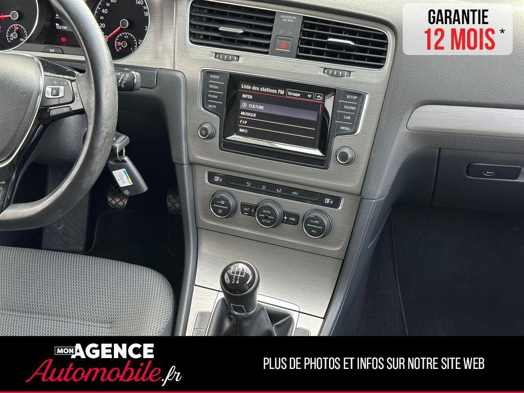 Volkswagen Golf SW CARAT 1.6 TDI 105ch *Attelage Amovible*Phares LED*Entretien 100% VW / GARANTIE 12 MOIS