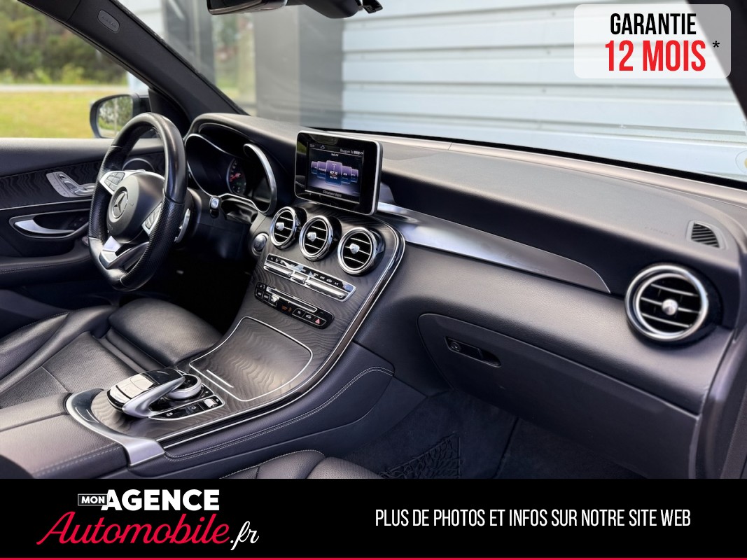 Mercedes CLASSE GLC 220d EXECUTIVE 2.2 4MATIC 170 Ch 9G-Tronic  *SELLERIE CUIR*SIEGES ELEC A MEMOIRE*TOIT PANO*CAMERA 360*COFFRE ELEC / GARANTIE 12 MOIS