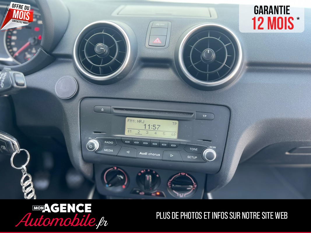 Audi A1 AMBIENTE 1.6 TDI 105 Ch Jantes Ambition Luxe *Kit Distribution OK / GARANTIE 12 MOIS