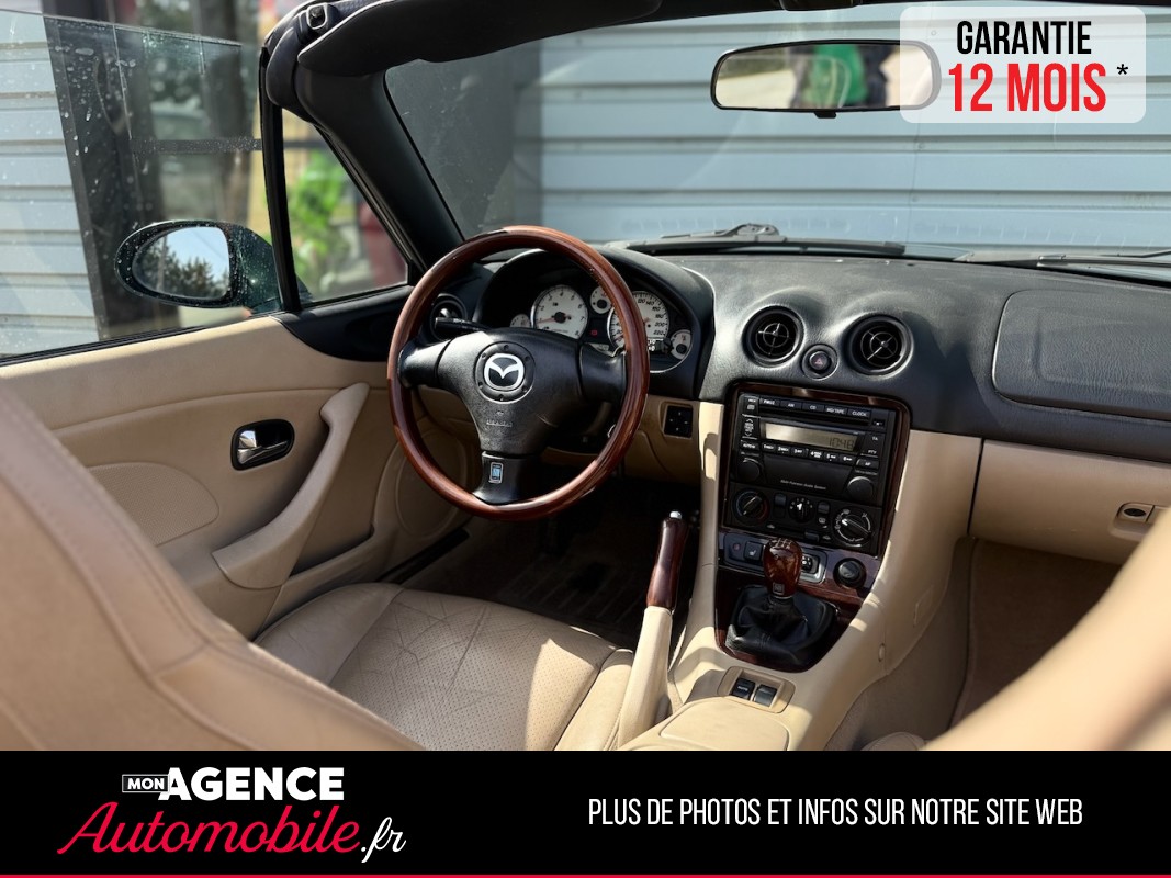 Mazda MX5 1.6L 110ch Green Passion *ECHAPPEMENT REMUS*EMBRAYAGE 2026*SIEGES CHAUFFANTS*/ GARANTIE 12 MOIS