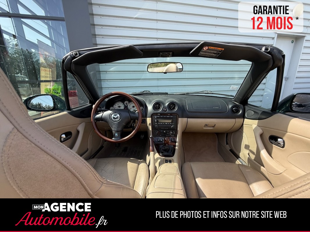 Mazda MX5 1.6L 110ch Green Passion *ECHAPPEMENT REMUS*EMBRAYAGE 2026*SIEGES CHAUFFANTS*/ GARANTIE 12 MOIS