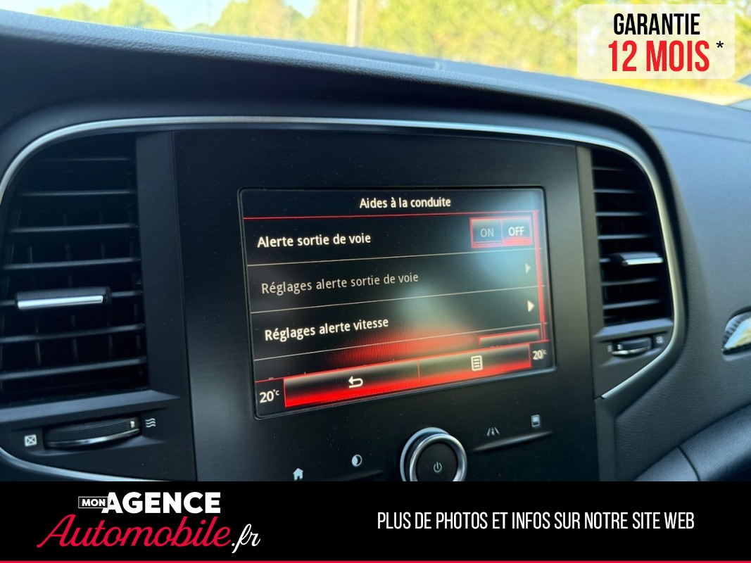 Renault MEGANE IV 1.5 Dci 110ch *RADAR AV & AR*FEUX AUTO*ALERTE SORTIE DE VOIE* / GARANTIE 12 MOIS