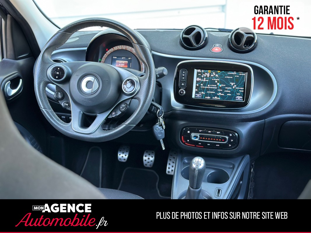 Smart Forfour PASSION 1.0 71ch 2ème Main *Jantes Brabus*Caméra De Recul*Climatisation*GPS TomTom