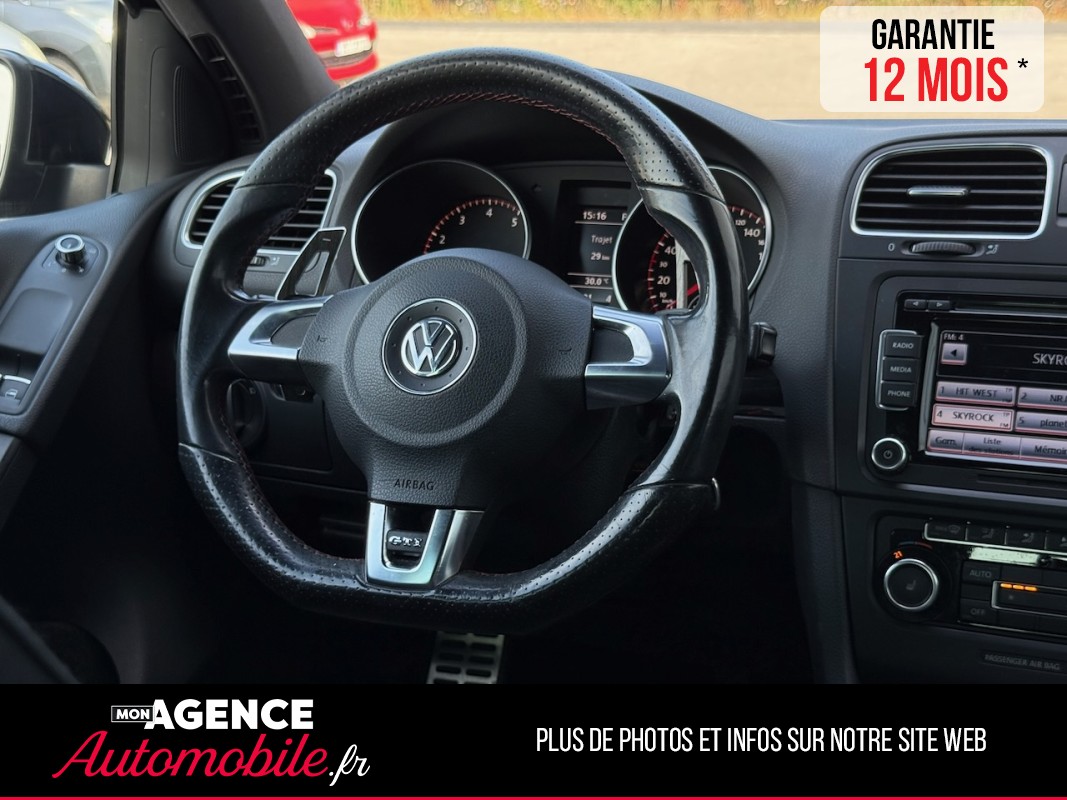 Volkswagen GOLF VI GTI DSG6 210ch *CLAPET ECHAPPEMENT* / GARANTIE 12 MOIS