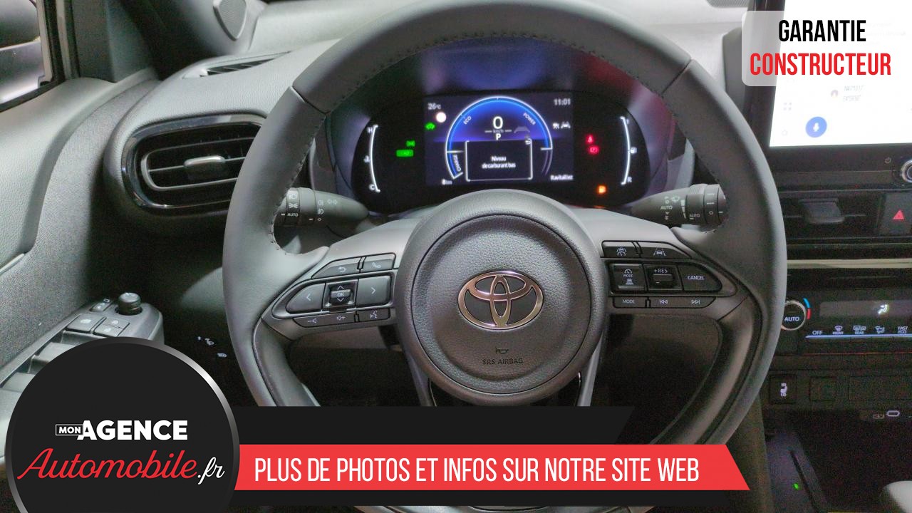 Toyota YARIS CROSS HYBRIDE 130H 2WD BVA DESIGN SUREQUIPE (RADARS AV-AR, SIÈGES CHAUFFANTS, ANGLES MORTS)