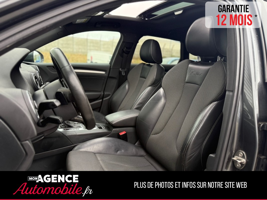 Audi A3 Sportback 2.0 TDI S-Tronic 150 Ch SLINE *TOIT OUVRANT*VOLANT MEPLAT*RADAR AV&AR*/ GARANTIE 12 MOIS