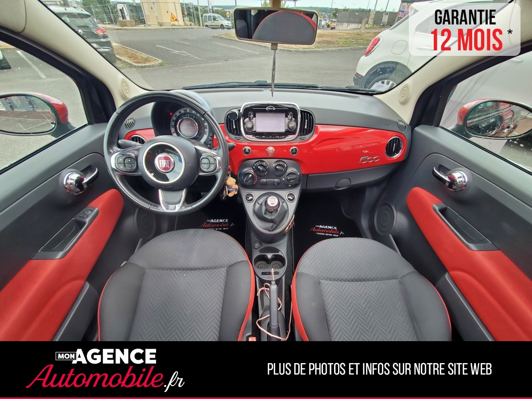 Fiat 500 1.2 8V 69Ch ROSSO AMORE EDIZIONE BVM5