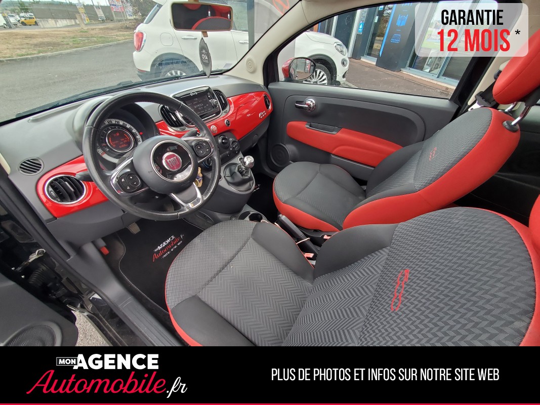 Fiat 500 1.2 8V 69Ch ROSSO AMORE EDIZIONE BVM5