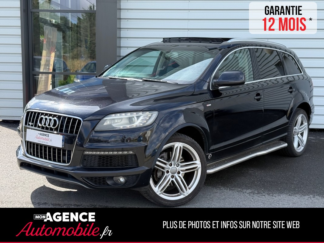Audi Q7 S- LINE 3.0 TDI V6 Quattro Tiptronic 8 245ch 7 Places *ATTELAGE*TOIT PANO*MARCHEPIEDS / GARANTIE 12 MOIS