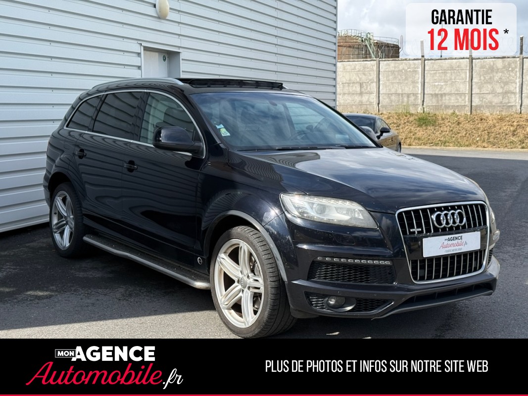 Audi Q7 S- LINE 3.0 TDI V6 Quattro Tiptronic 8 245ch 7 Places *ATTELAGE*TOIT PANO*MARCHEPIEDS / GARANTIE 12 MOIS