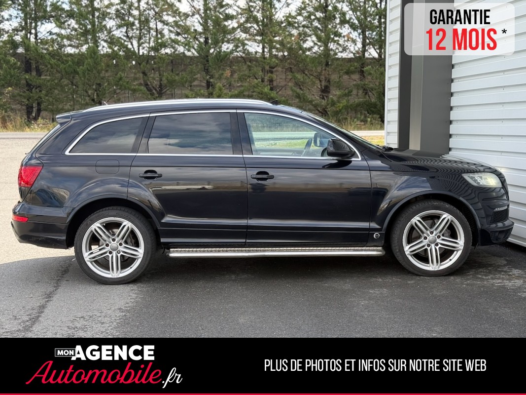 Audi Q7 S- LINE 3.0 TDI V6 Quattro Tiptronic 8 245ch 7 Places *ATTELAGE*TOIT PANO*MARCHEPIEDS / GARANTIE 12 MOIS