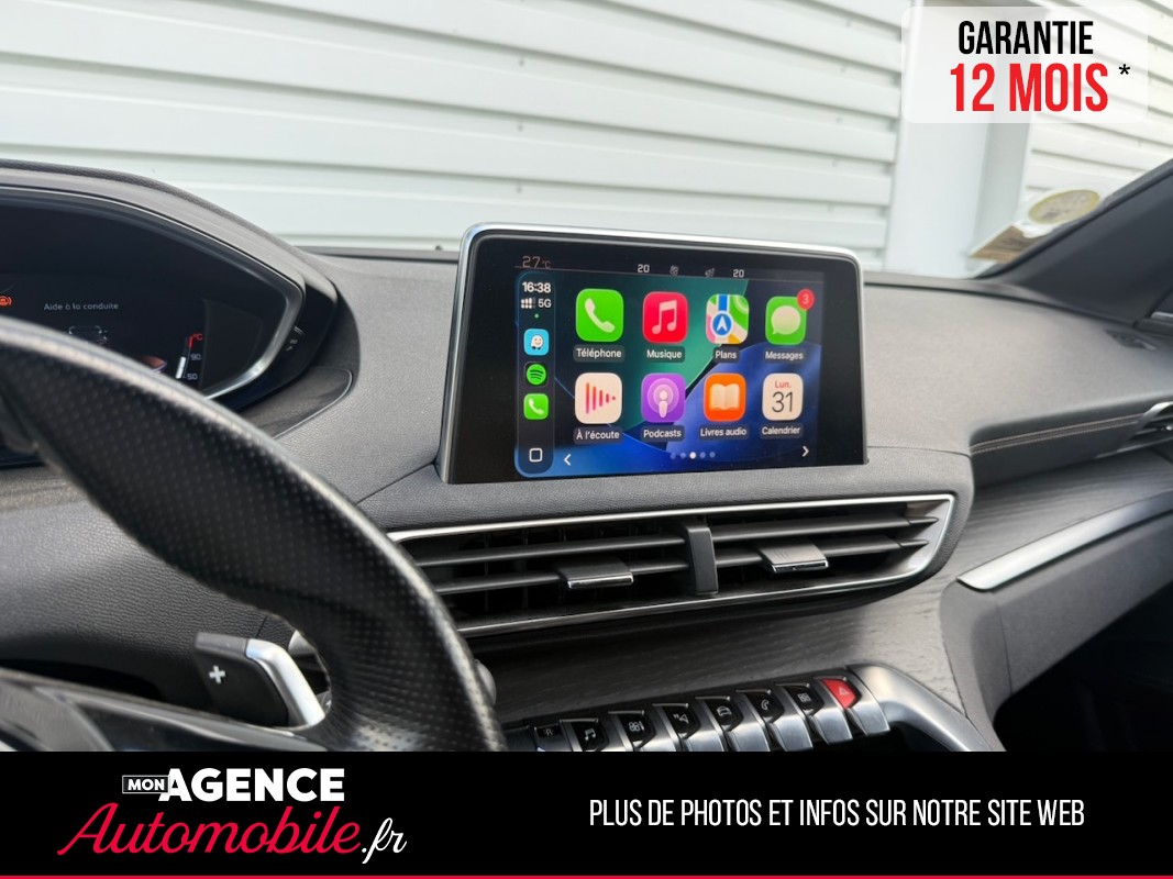 Peugeot 3008 GT 2.0 BLUEHDI 180ch EAT6 *CARPLAY*ATTELAGE*FOCAL*ANGLE MORT*CAMERA 360*HAYON ÉLECTRIQUE GARANTIE 12 MOIS