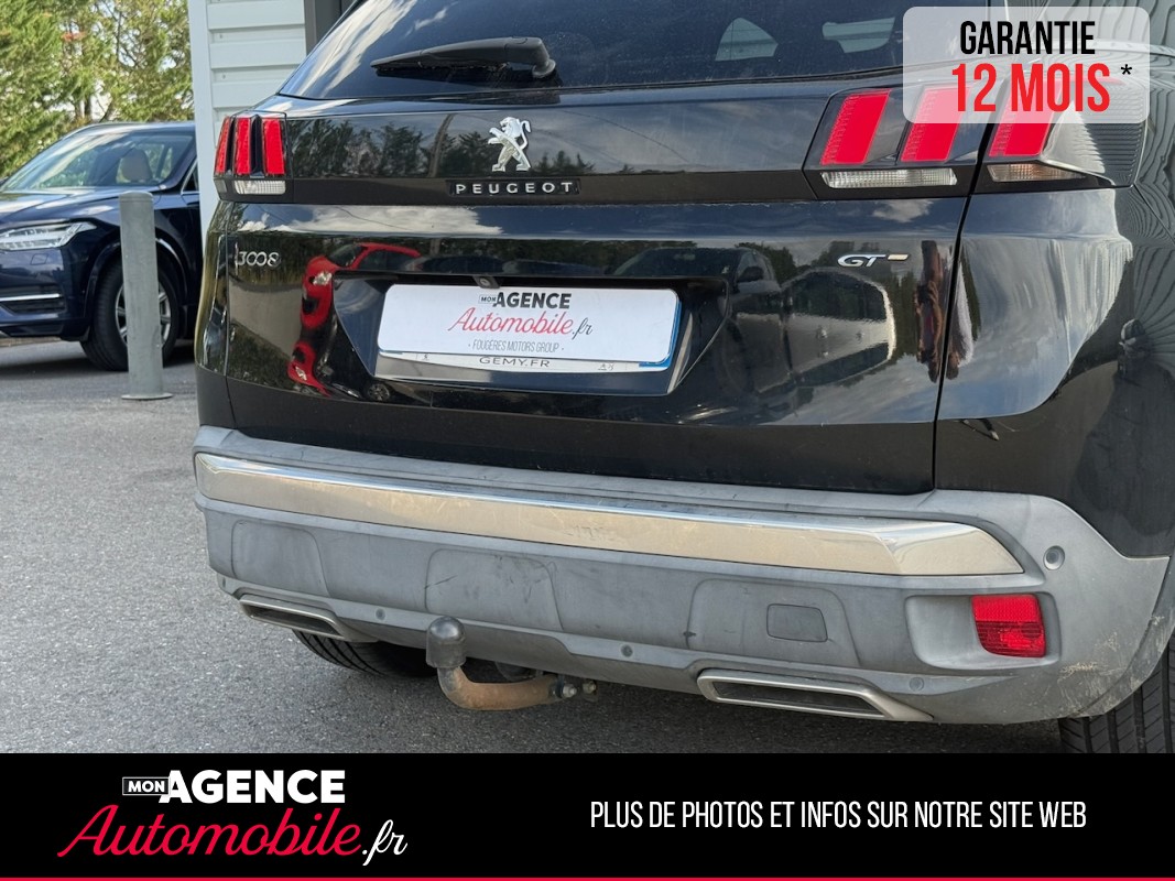 Peugeot 3008 GT 2.0 BLUEHDI 180ch EAT6 *CARPLAY*ATTELAGE*FOCAL*ANGLE MORT*CAMERA 360*HAYON ÉLECTRIQUE GARANTIE 12 MOIS