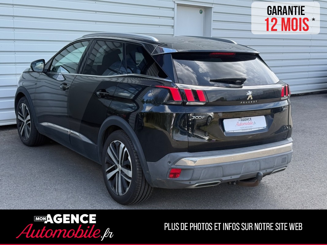 Peugeot 3008 GT 2.0 BLUEHDI 180ch EAT6 *CARPLAY*ATTELAGE*FOCAL*ANGLE MORT*CAMERA 360*HAYON ÉLECTRIQUE GARANTIE 12 MOIS