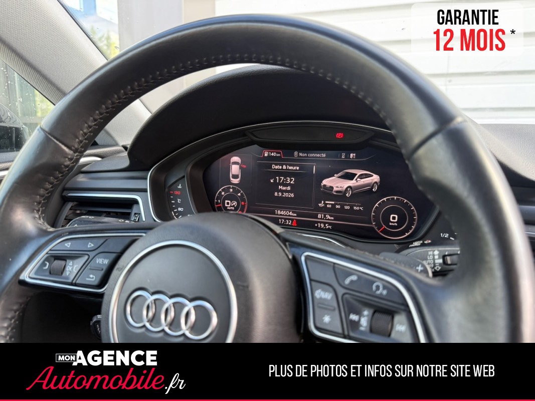 Audi A5 SPORTBACK 3.0 TDI 218ch QUATTRO S TRONIC *CUIR*CARPLAY*VIRTUAL COCKPIT*SIEGES ELEC CHAUFFANTS*COFFRE ELEC*INDUCTION*/ GARANTIE 12 MOIS