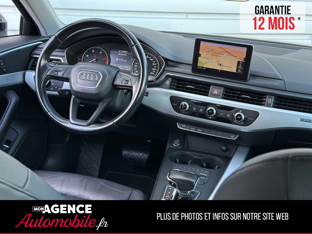 Audi A4 AVANT BUSINESS 2.0 TDI 190 Ch QUATTRO  S-Tronic *Sièges Cuir*Attelage Amovible*Hayon Elec / GARANTIE 12 MOIS