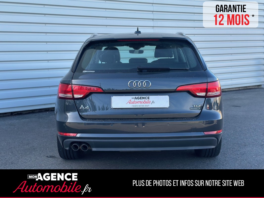 Audi A4 AVANT BUSINESS 2.0 TDI 190 Ch QUATTRO  S-Tronic *Sièges Cuir*Attelage Amovible*Hayon Elec / GARANTIE 12 MOIS
