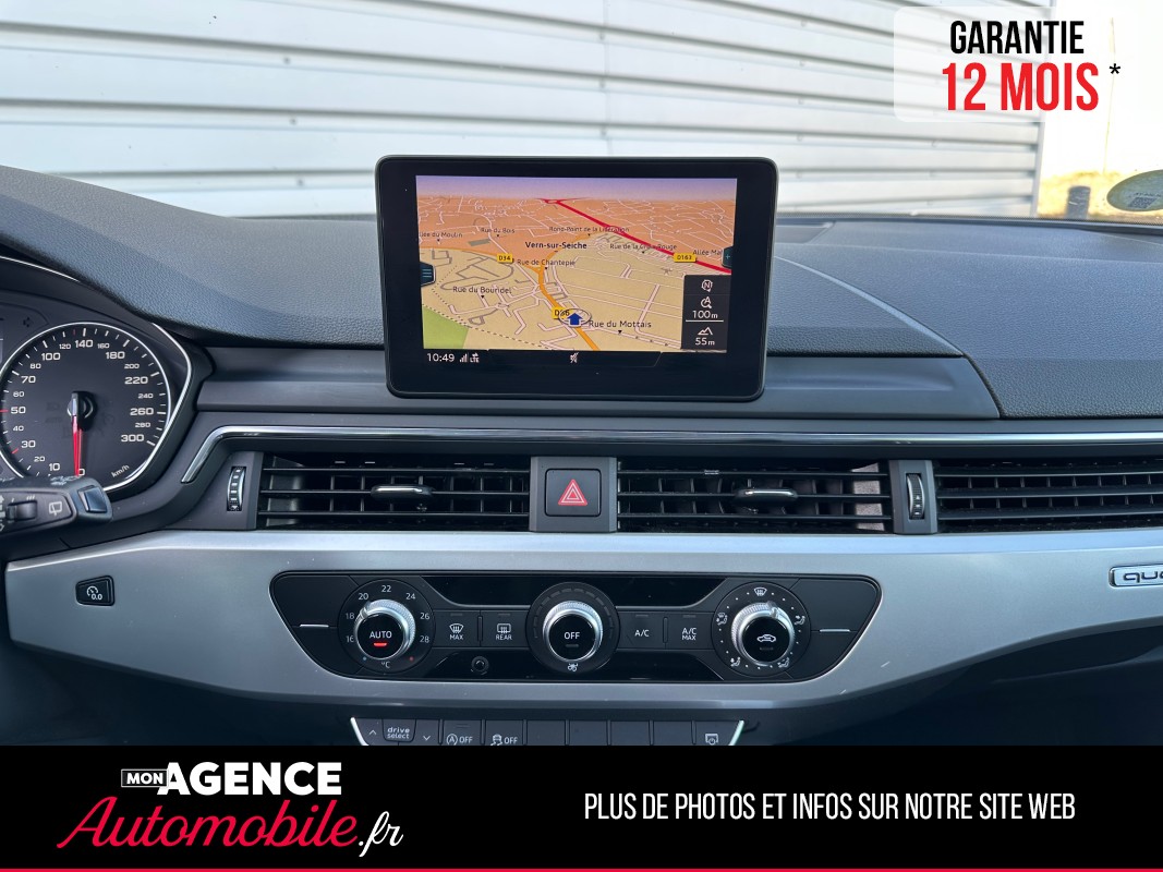Audi A4 AVANT BUSINESS 2.0 TDI 190 Ch QUATTRO  S-Tronic *Sièges Cuir*Attelage Amovible*Hayon Elec / GARANTIE 12 MOIS