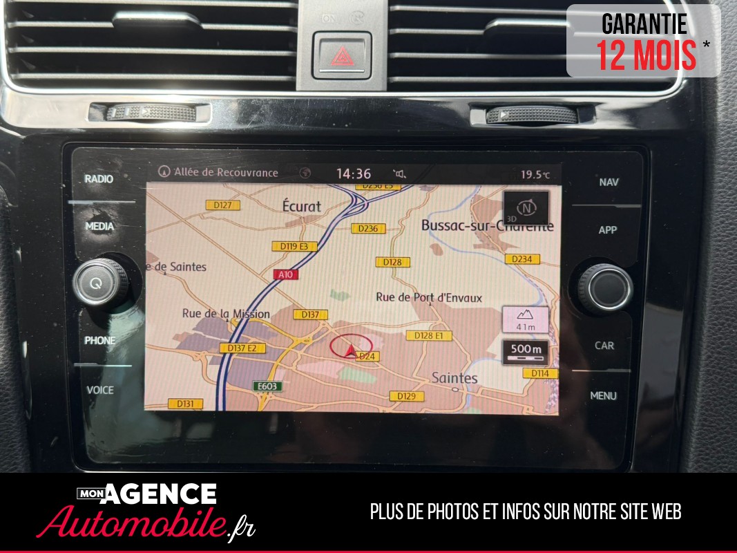 Volkswagen GOLF VII (2) 2.0 TDI 150 BLUEMOTION TECHNOLOGY CARAT DSG7 5P