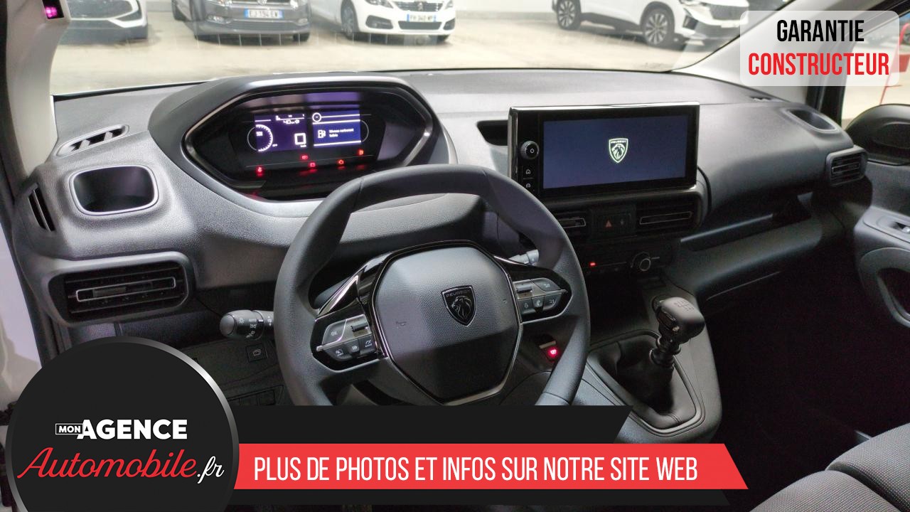 Peugeot PARTNER FOURGON M DIESEL 100 BVM6 3PL + CABINE EXTENSO + CAMERA