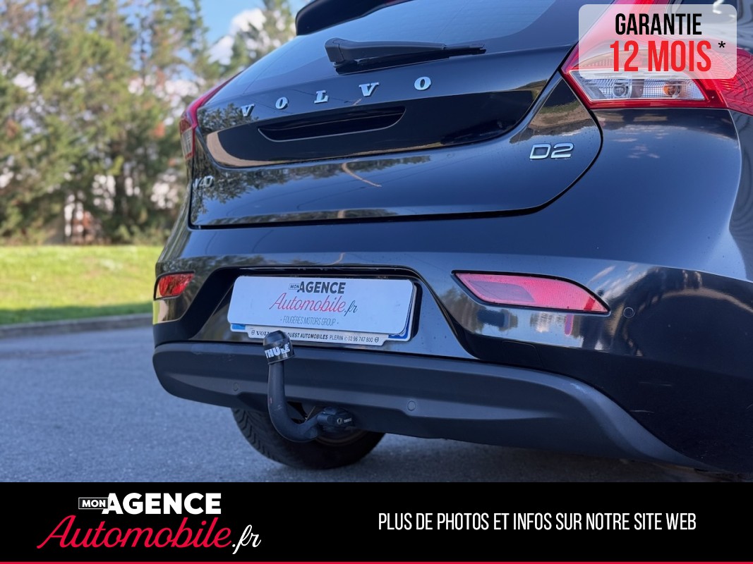 Volvo V40 D2 MOMENTUM 115ch *HISTORIQUE COMPLET*ATTELAGE*FEU AUTO*RADAR AR*/ GARANTIE 12 MOIS