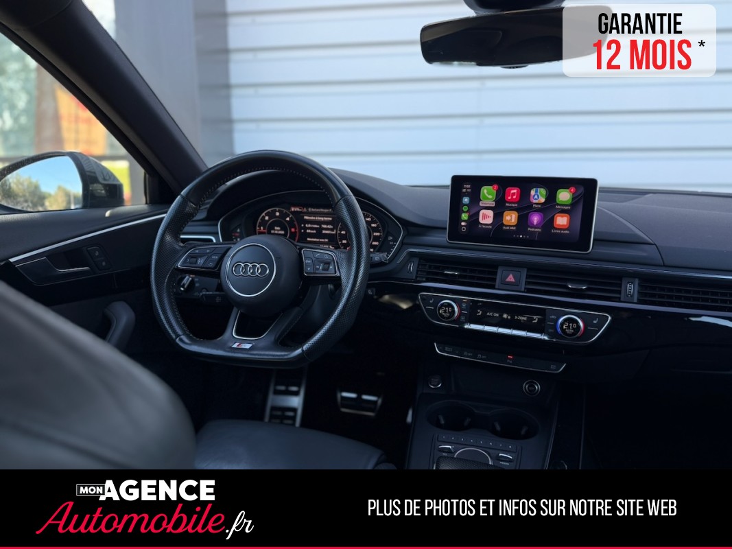 Audi A4 AVANT 2.0 TDI  S-Tronic 190ch S-Line *SIEGES CUIR CHAUFFANTS*CARPLAY*CAMERA RADAR AV&AR*COFFRE ELECTRIQUE*/ GARANTIE 12 MOIS