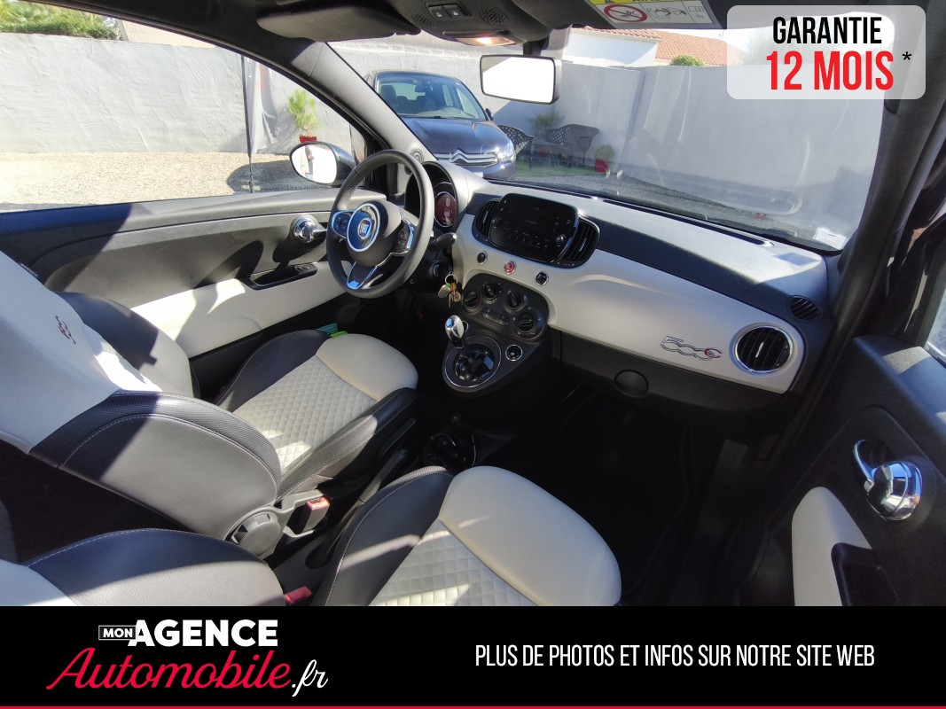 Fiat 500 1.2 8V 69 STAR DUALOGIC CABRIOLET " Peu De Km" / Garantie 12 Mois