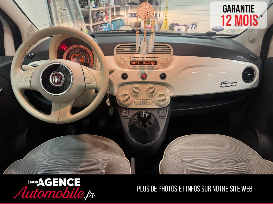 Fiat 500 1.2 69 CH LOUNGE / Garantie 12 Mois
